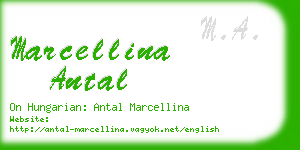 marcellina antal business card